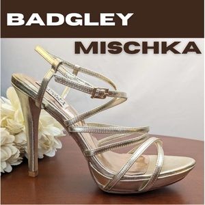 BADGLEY MISCHKA STRAPPY HEEL SANDAL size 7 1/2